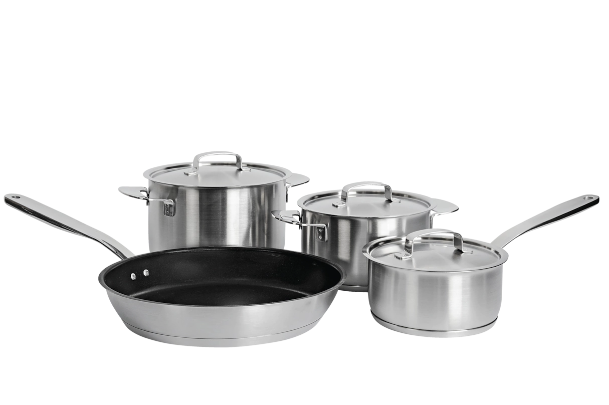 Комплект посуды All Steel с логотипом Miele 4 предмета KMTS 5704-2 Miele купить в Ставрополе | Всегда в наличии! | Артикул 11945190 | Официальный сайт