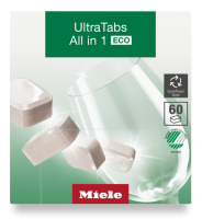 Таблетки для мытья посуды в ПММ Ultra Tabs All in 1 ECO GS CL 0602 T E 60 шт. Miele купить в Ставрополе | Всегда в наличии! | Артикул 12279150 | Официальный сайт